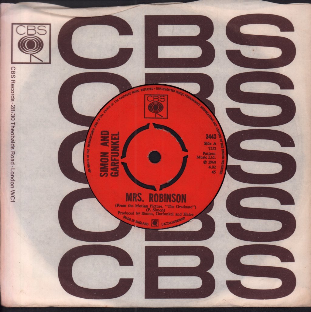 Simon And Garfunkel - Mrs Robinson - 7 Inch