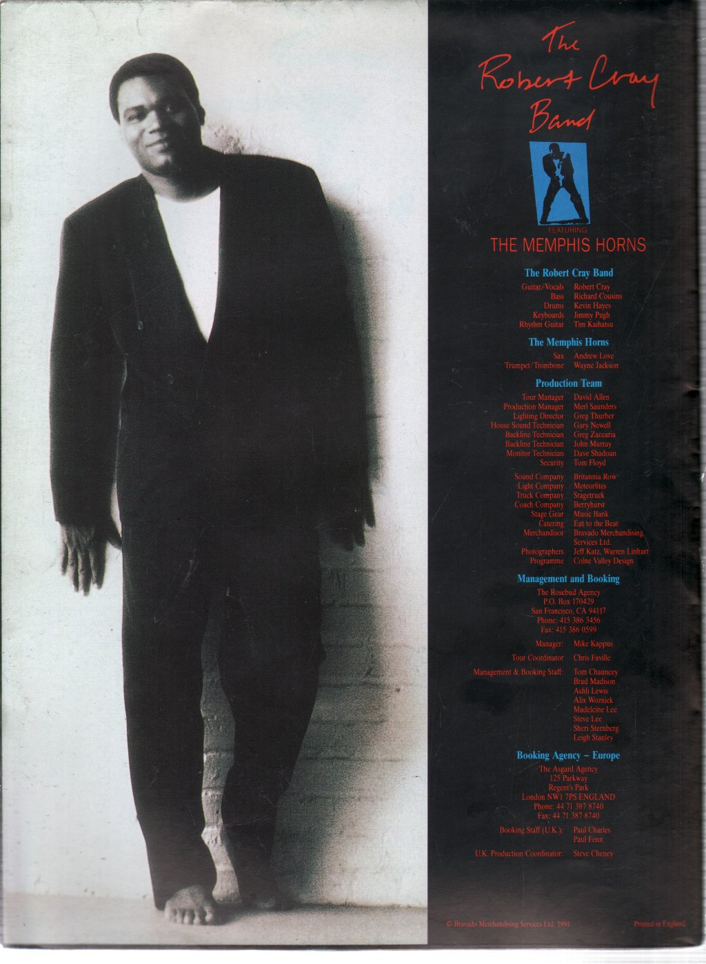 Robert Cray Band - Midnight Stroll - Tour Programme