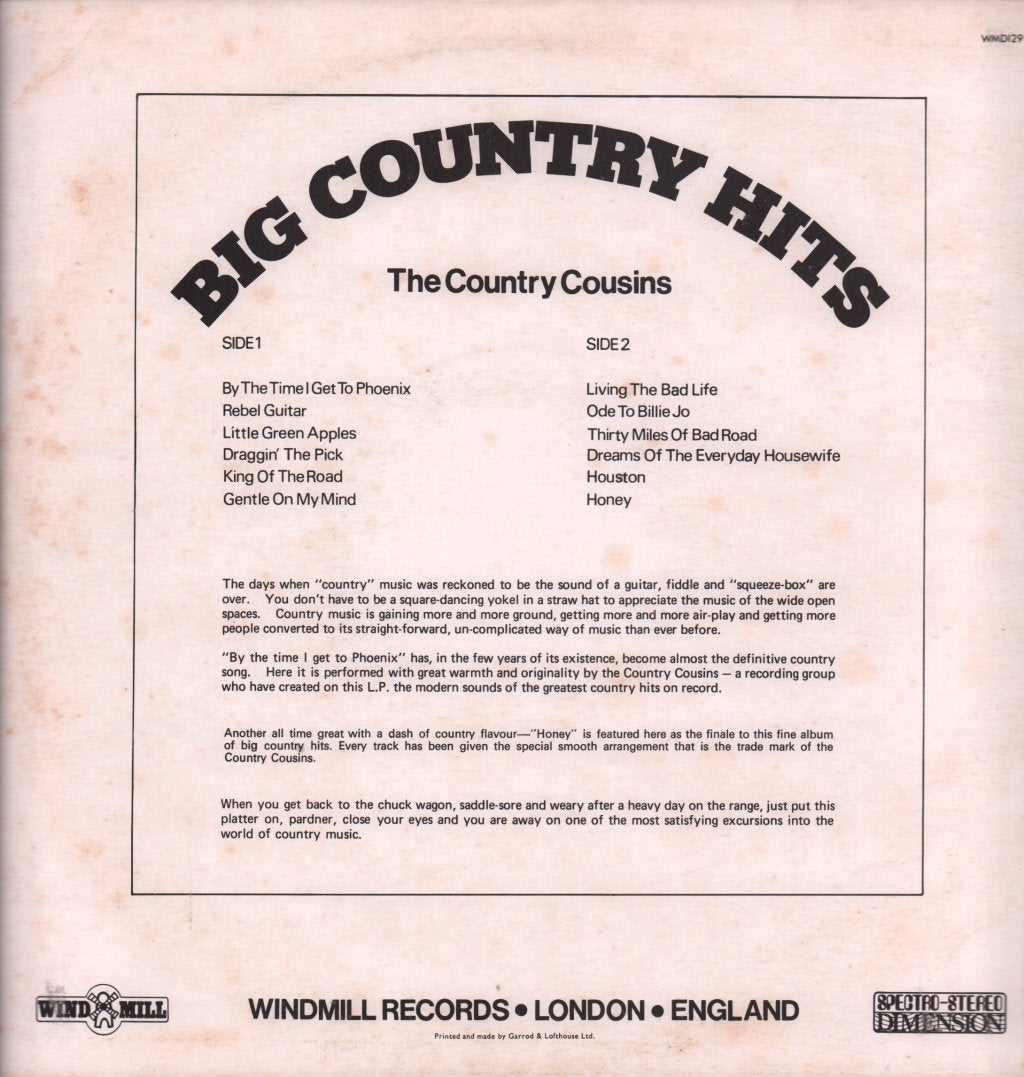 Country Cousins - Big Country Hits - Lp