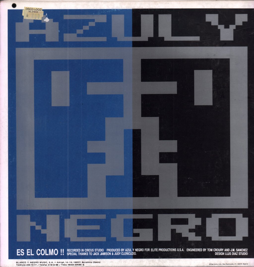 Azul Y Negro - Es El Colmo - 12 Inch