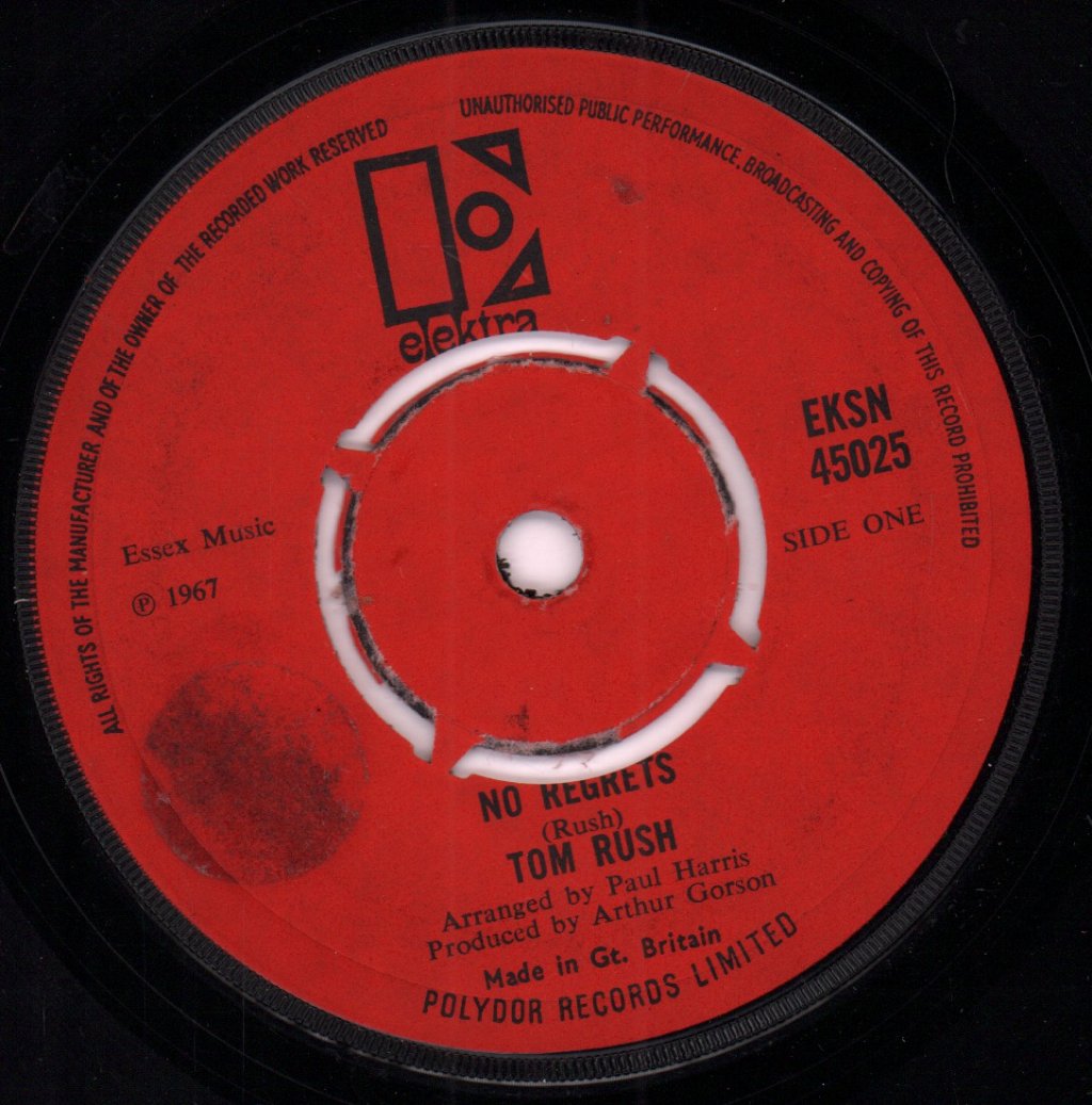 Tom Rush - No Regrets - 7 Inch