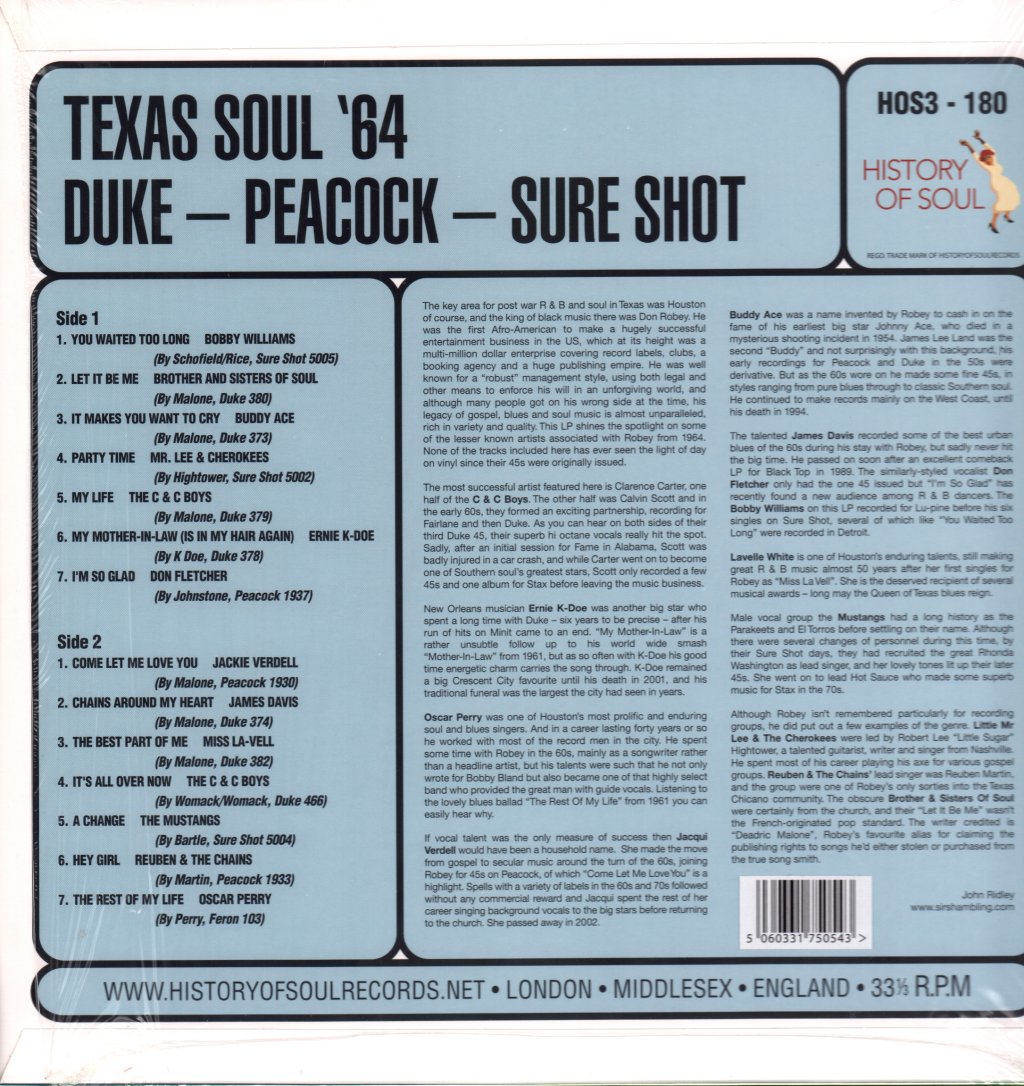 Various Artists - Texas Soul '64 - Lp