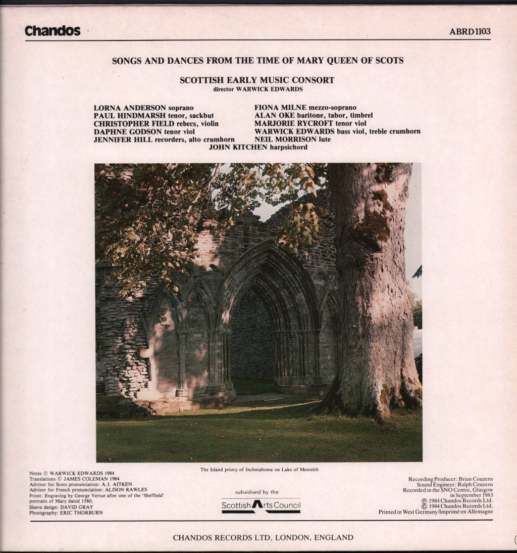 Scottish Early Music Consort - Mary's Music - Lp