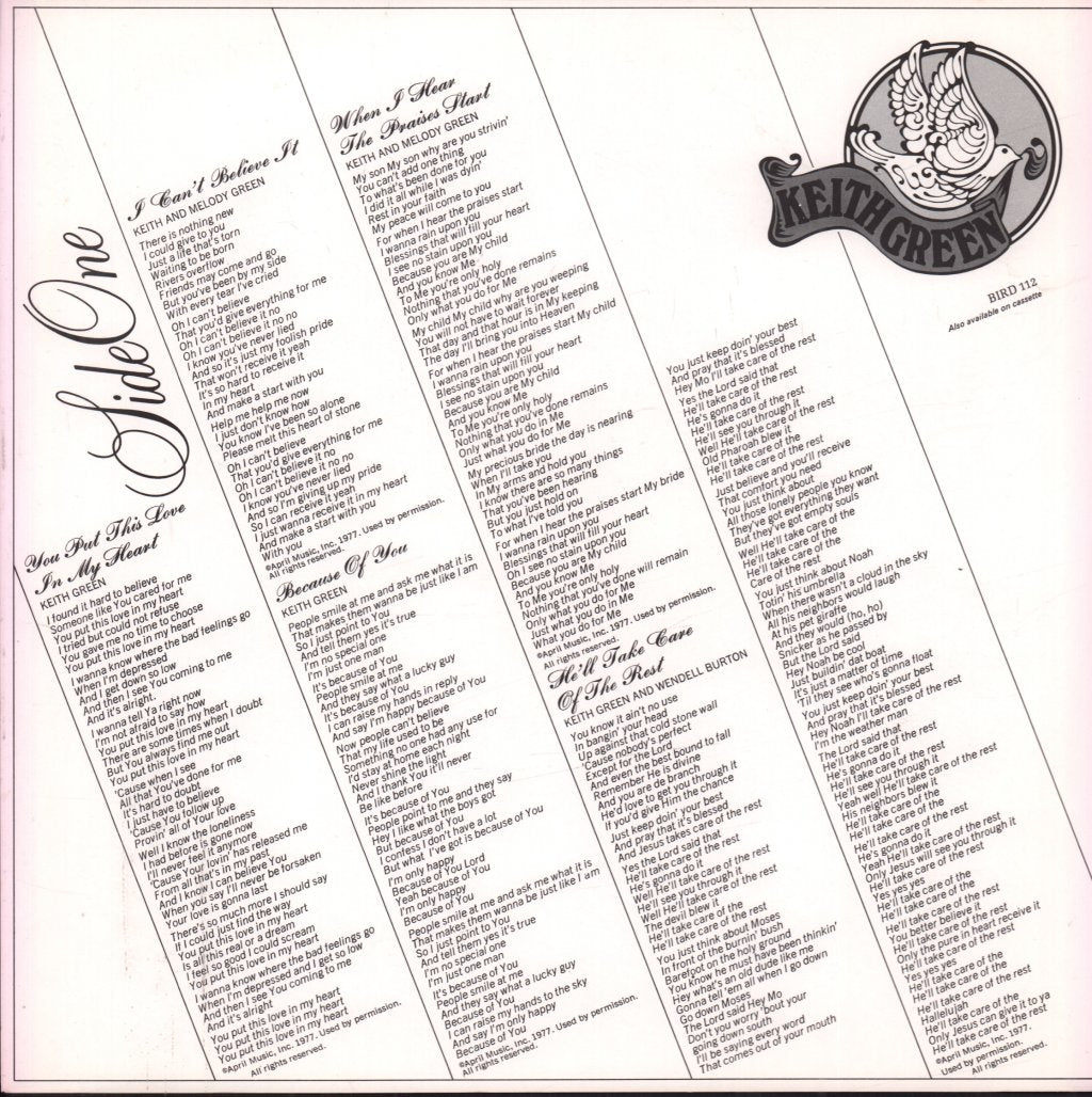 Keith Green - For Him Who Has Ears To Hear - Lp