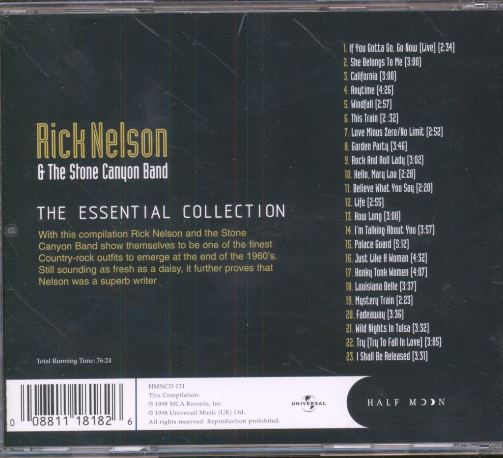 Rick Nelson And The Stone Canyon Band - Essential Collection - Cd