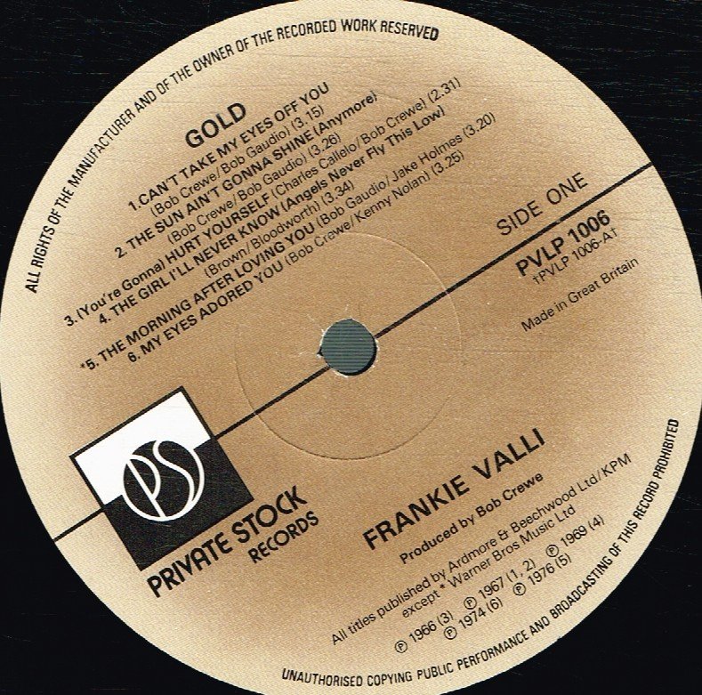 Frankie Valli - Gold - Lp