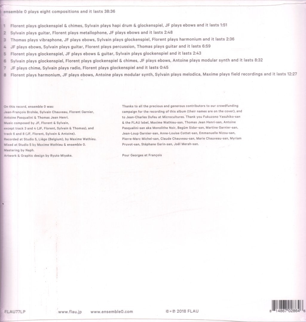 ensemble 0 - plays eight compositions and it lasts 38:36 - Lp
