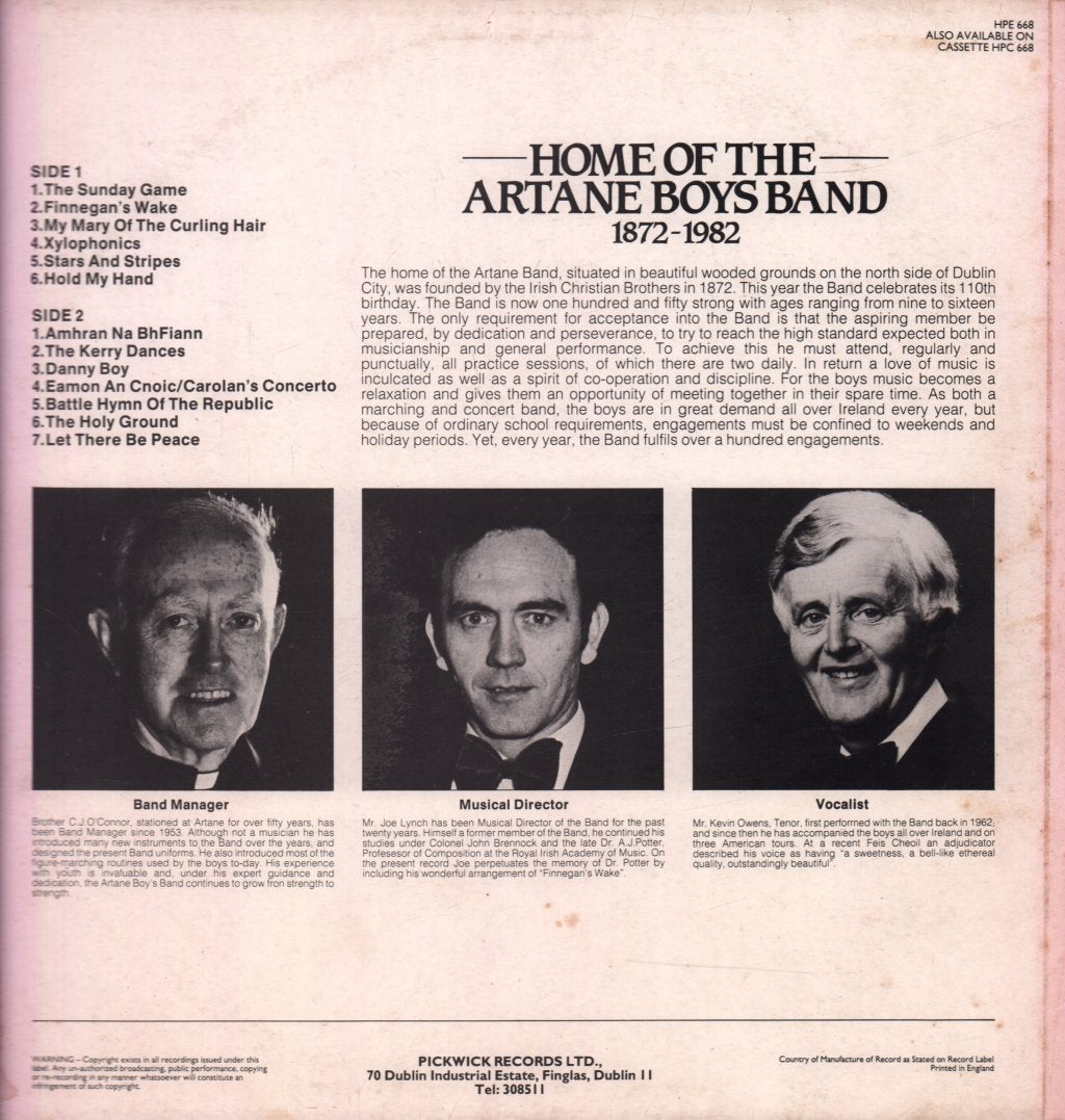 Artane Boys Band - Home Of The Artane Boys Band - Lp
