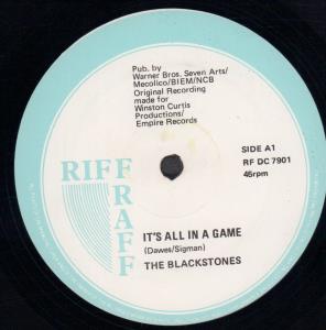Blackstones - It's All In The Game - 12 Inch