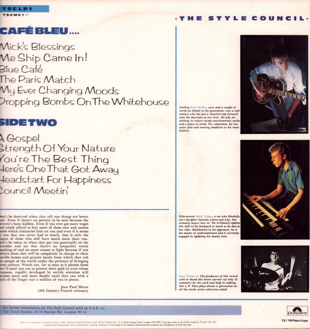 Style Council - Cafe Bleu - Lp