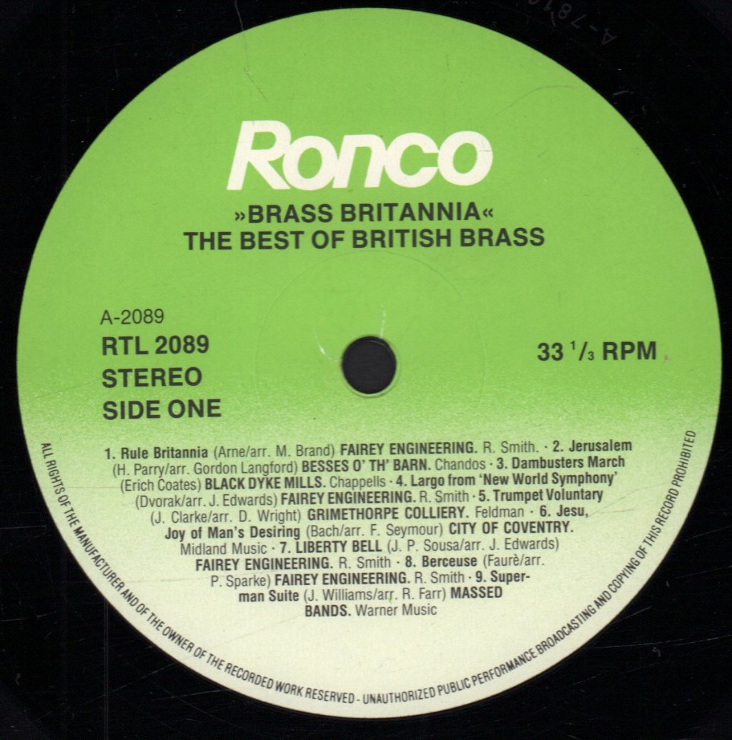 Various Artists - Brass Britannia Best Of British Brass - Lp