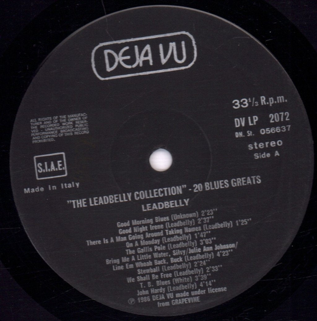 Leadbelly - Collection - 20 Blues Greats - Lp