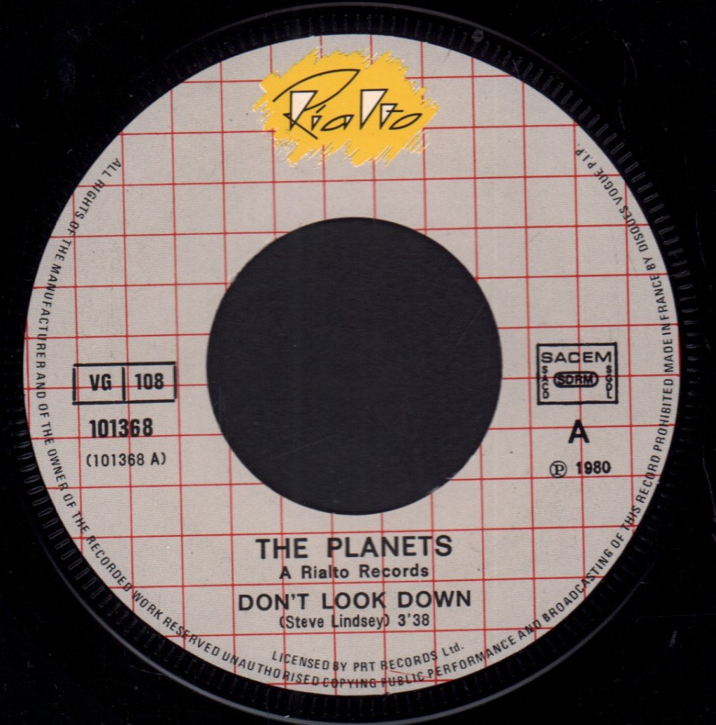 Planets (Synth Pop/New Wave Group) - Don't Look Down - 7 Inch