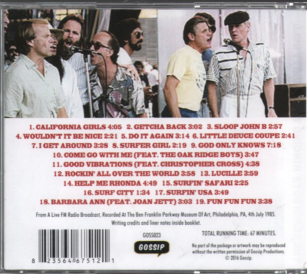 Beach Boys - Ringing The Liberty Bell: Independence Day 1985, Philadelphia, PA - Cd