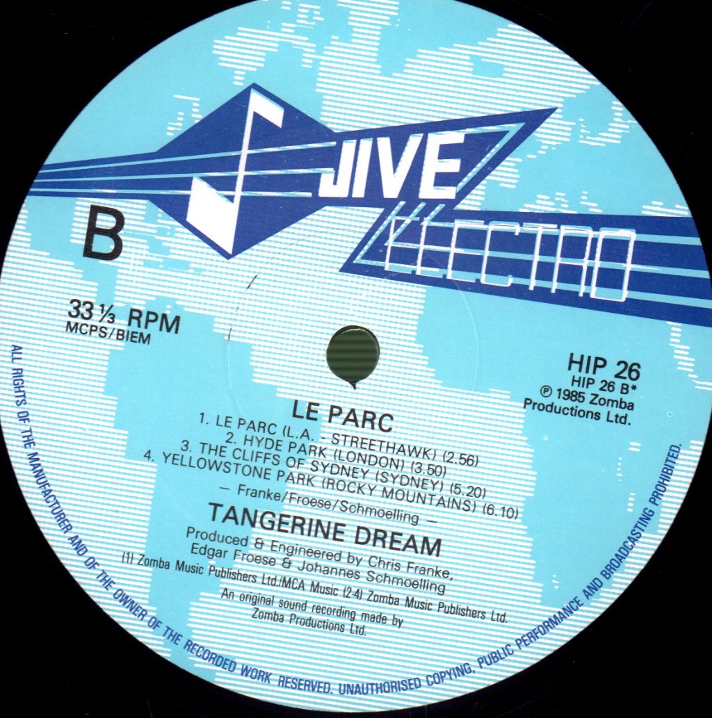 Tangerine Dream - Le Parc - Lp