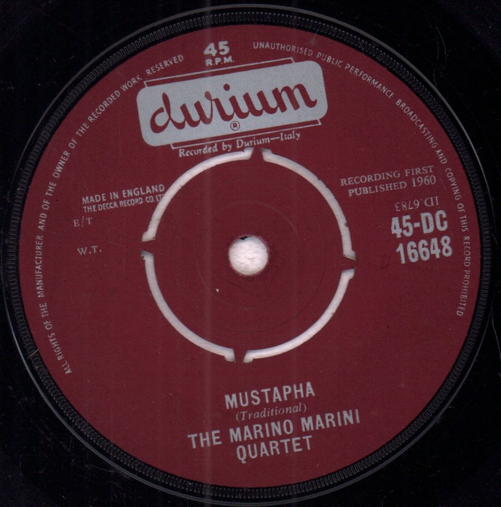 Marino Marini Quartet - Mustapha - 7 Inch