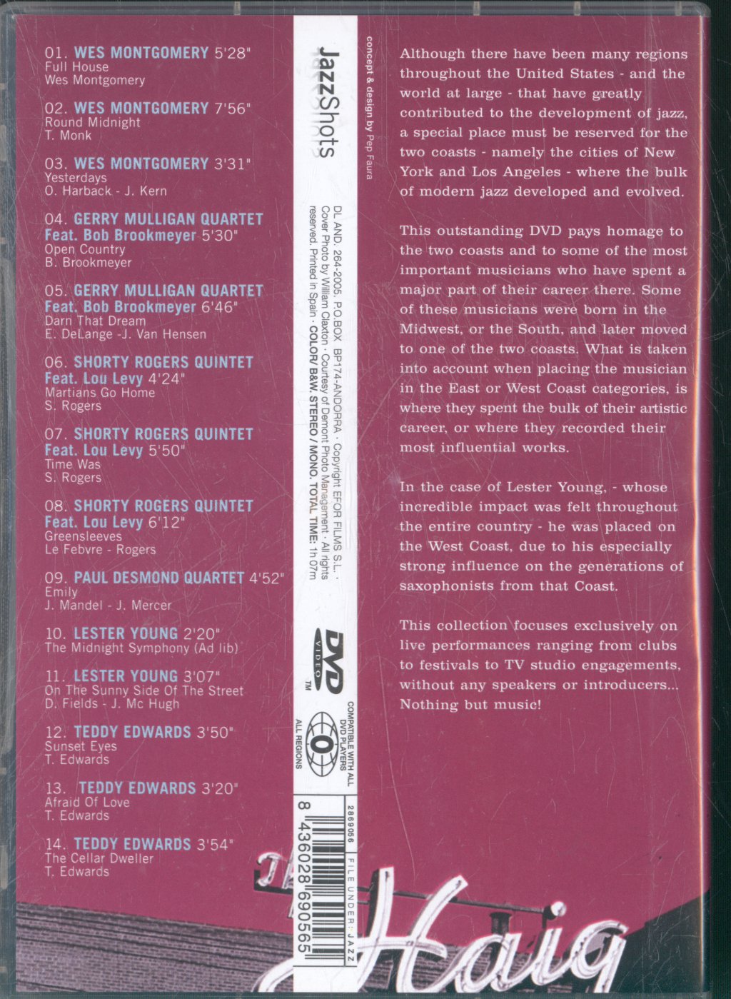 Various Artists - Jazz Shots From The West Coast. Vol 2 - Dvd