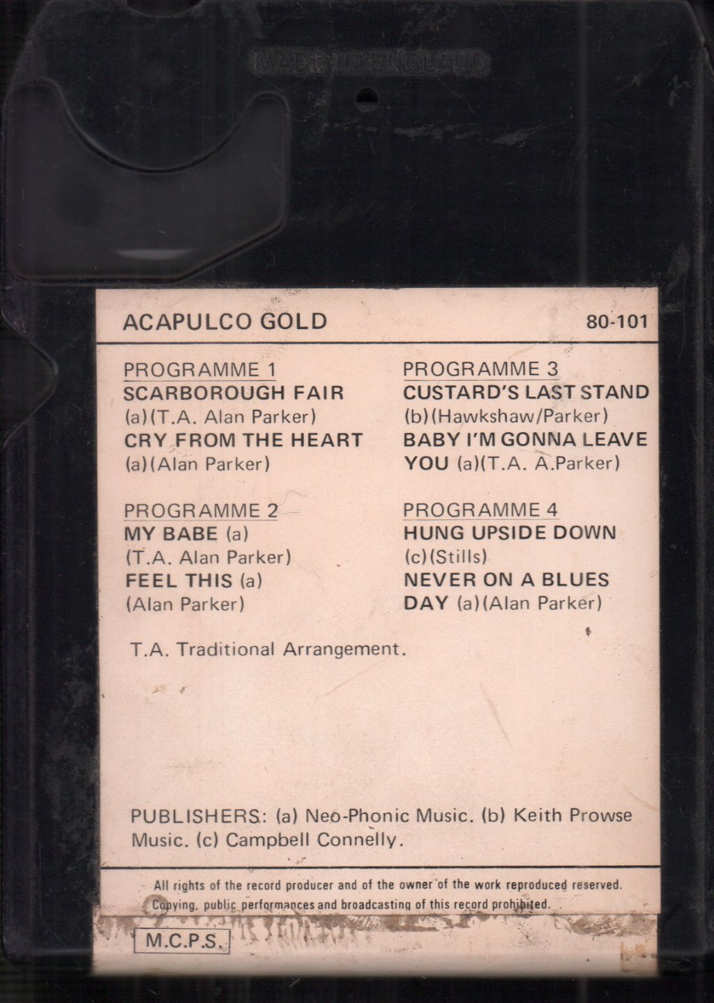 Acapulco Gold - Acapulco Gold - 8 Track