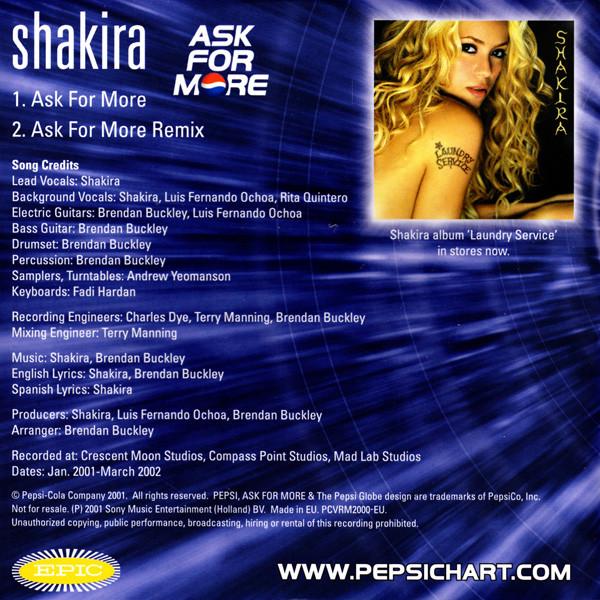 Shakira - Ask For More - Cd