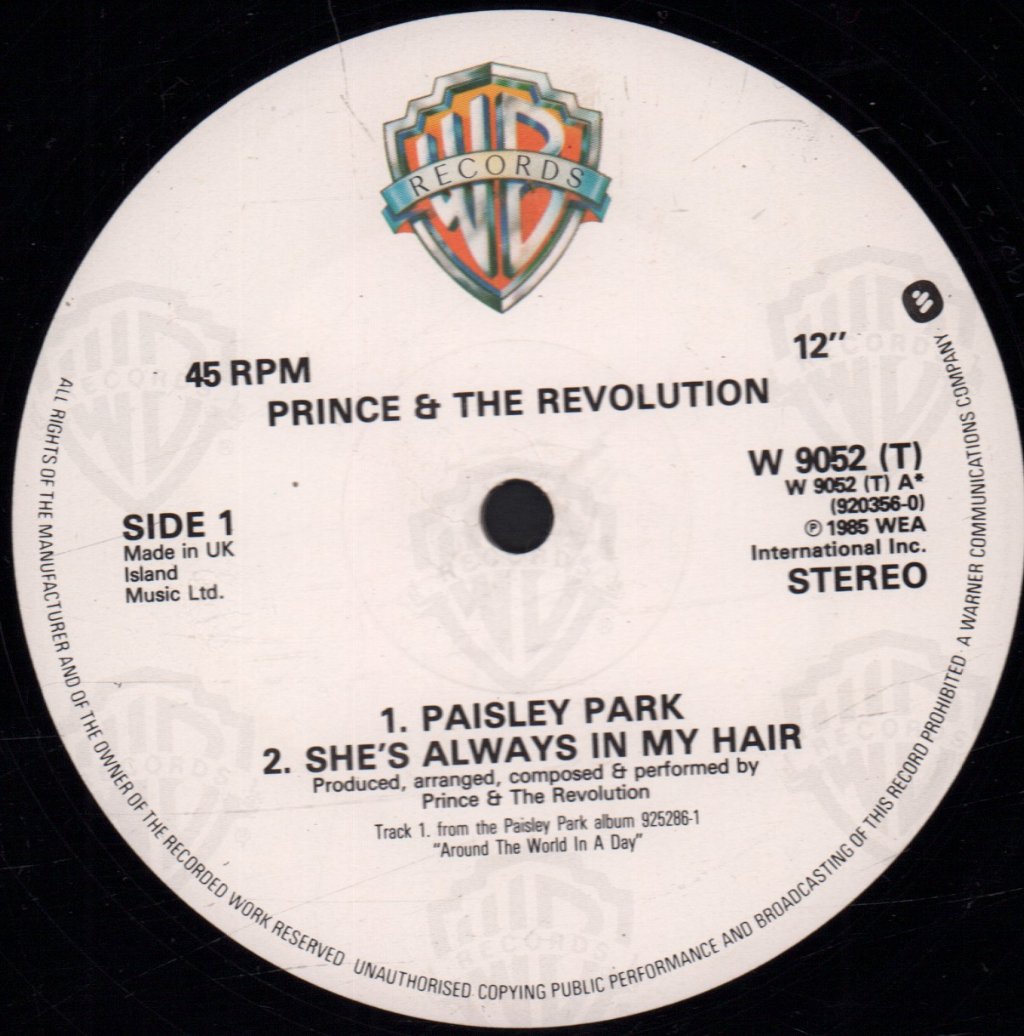 Prince - Paisley Park - 12 Inch
