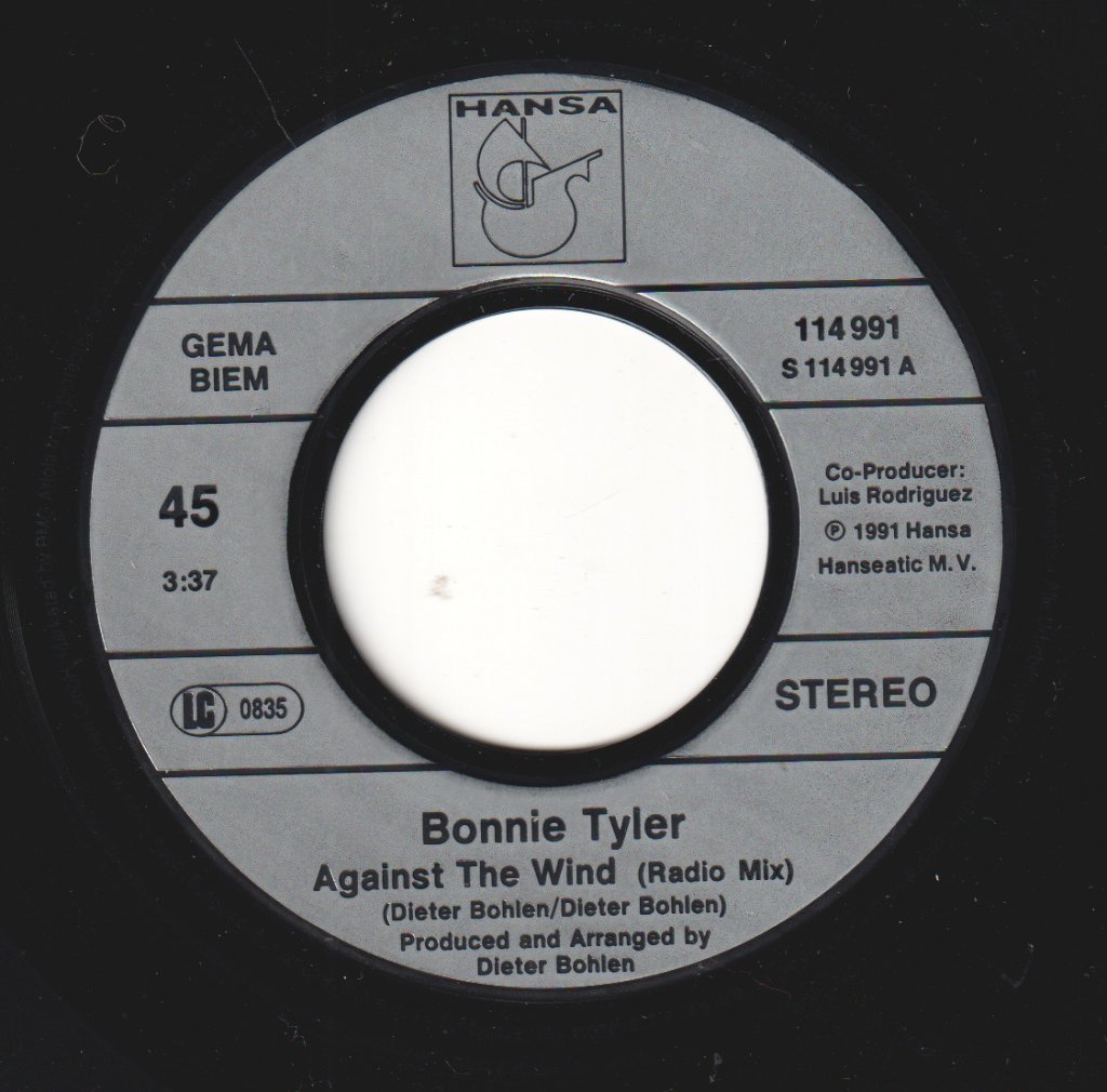 Bonnie Tyler - Against The Wind - 7 Inch
