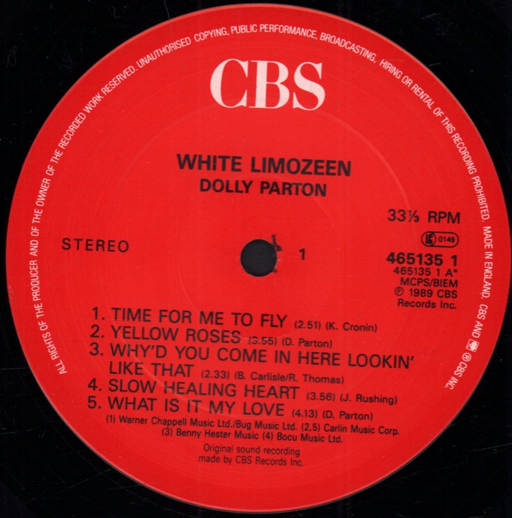 Dolly Parton - White Limozeen - Lp