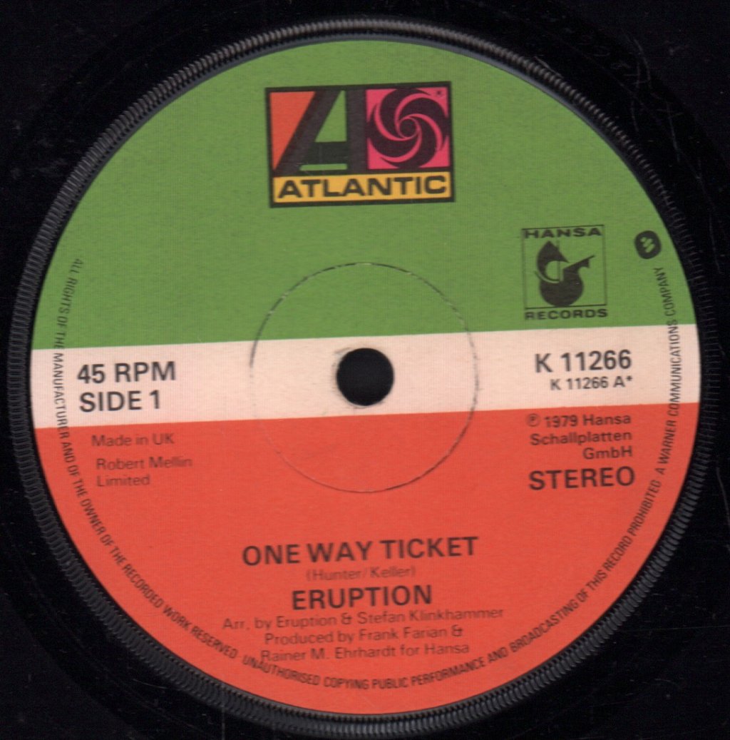 Eruption - One Way Ticket - 7 Inch