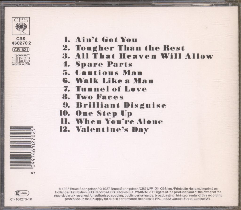 Bruce Springsteen - Tunnel Of Love - Cd