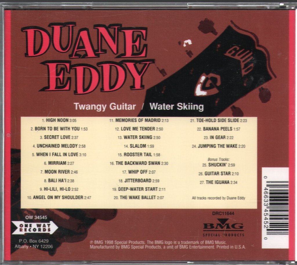 Duane Eddy - Twangy Guitar/Water Skiing - Cd