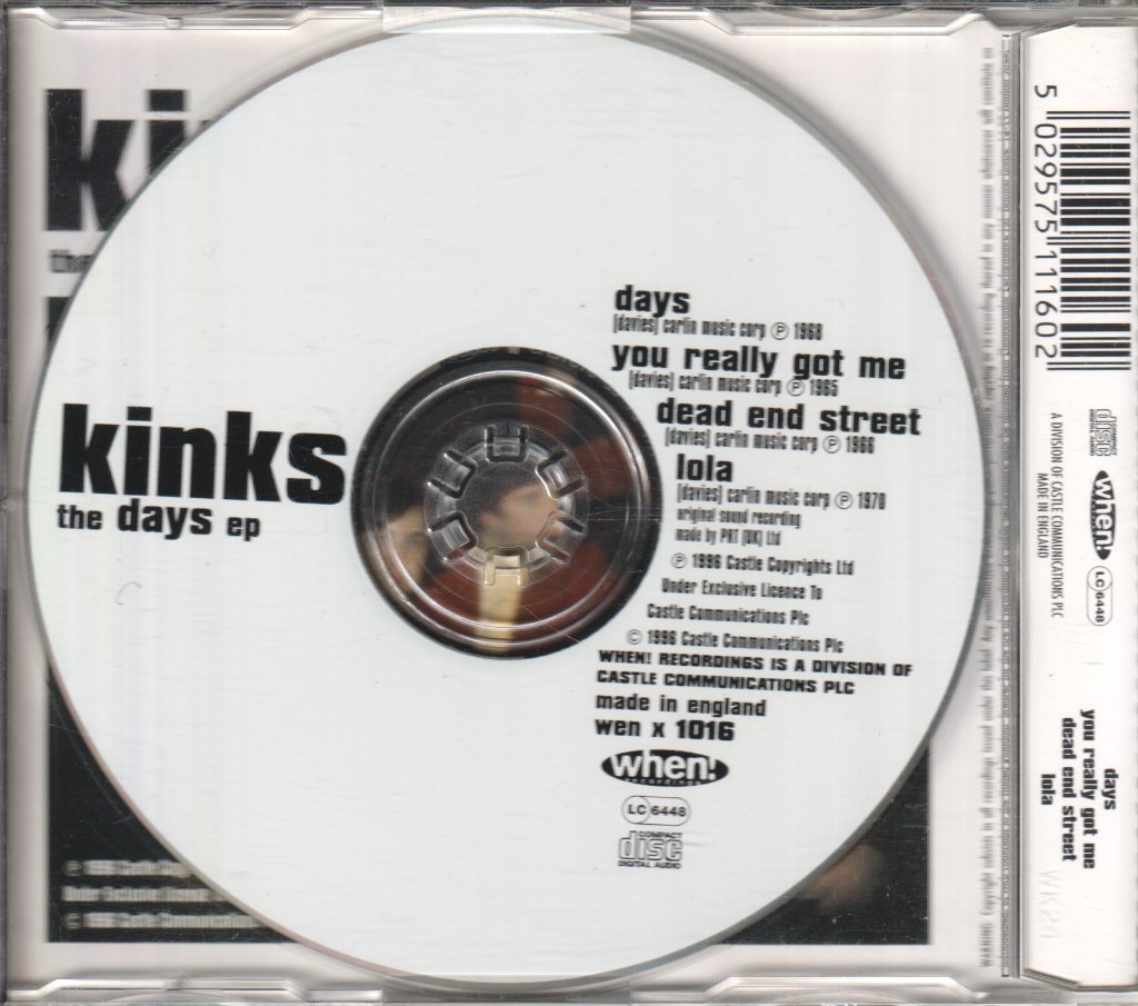 Kinks - Days EP - Cd