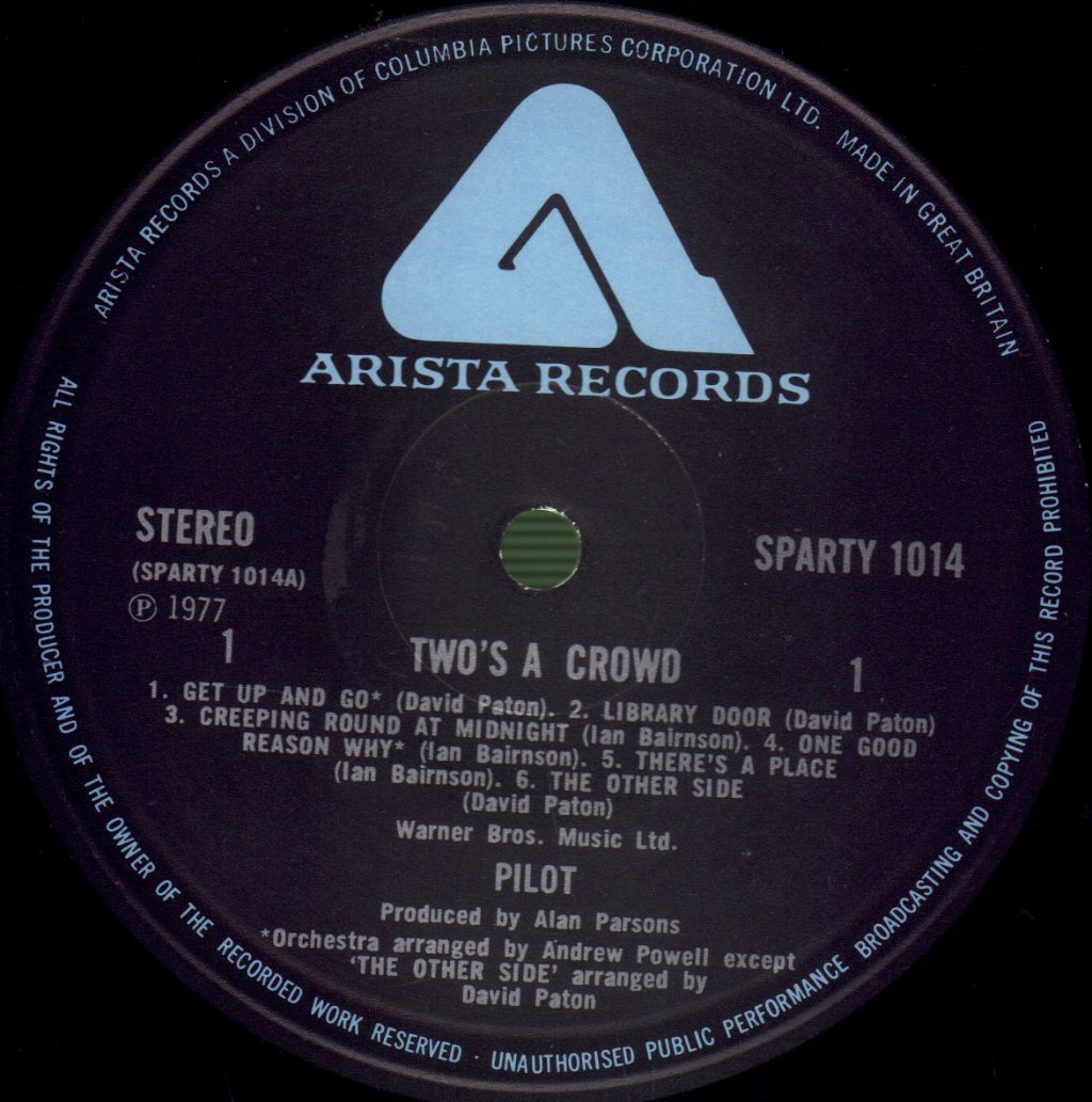 Pilot - Two's A Crowd - Lp