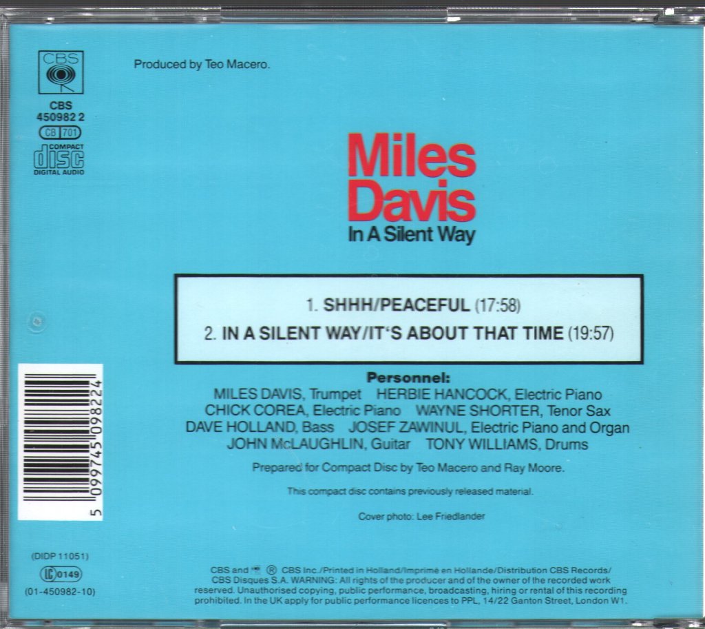 Miles Davis - In A Silent Way - Cd