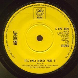 Argent - It's Only Money Part 2 - 7 Inch