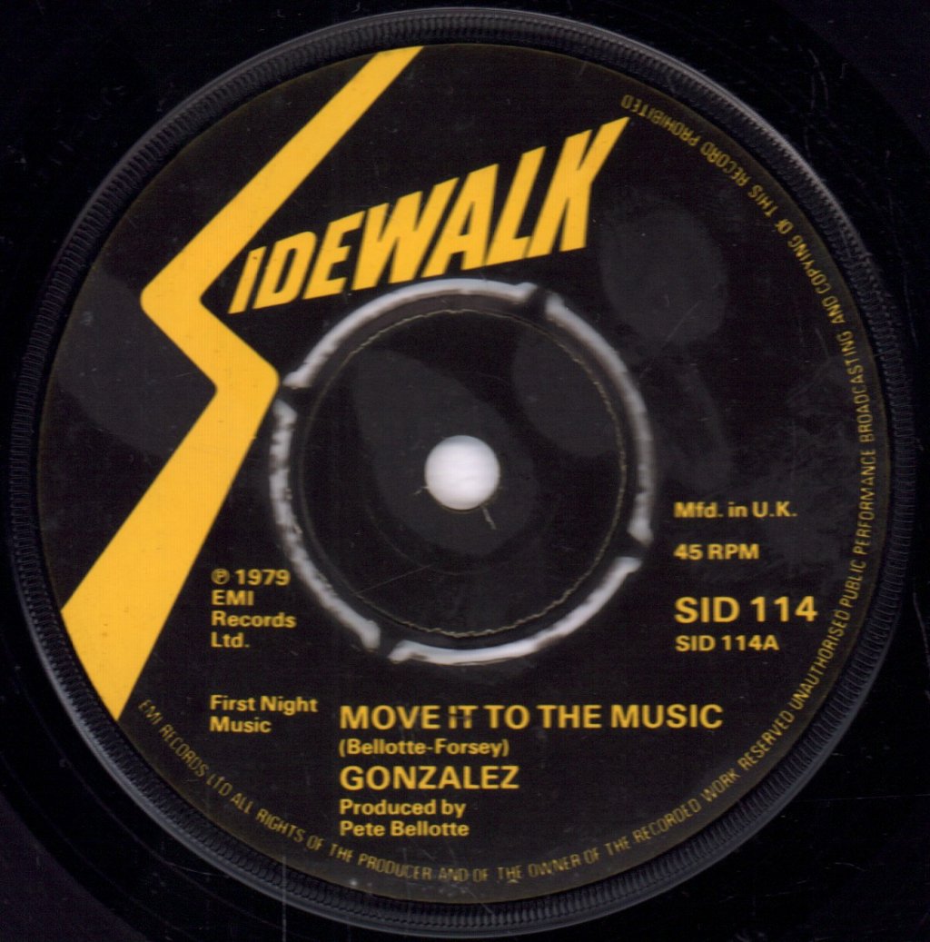 Gonzalez - Move It To The Music - 7 Inch