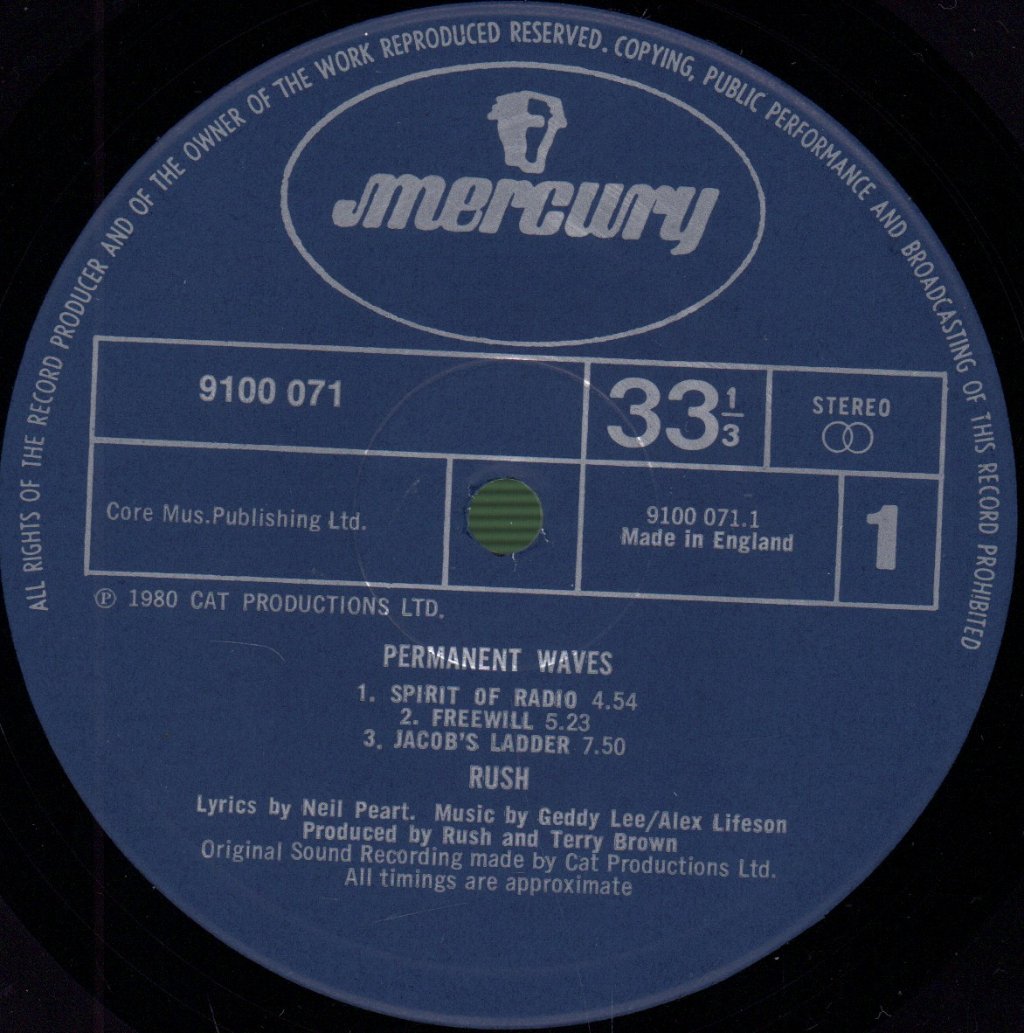 Rush - Permanent Waves - Lp