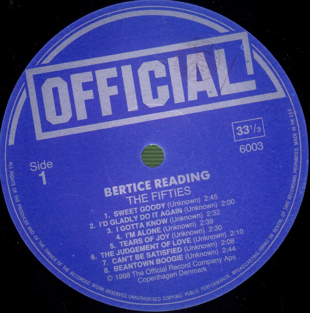 Bertice Reading - Fifties - Lp