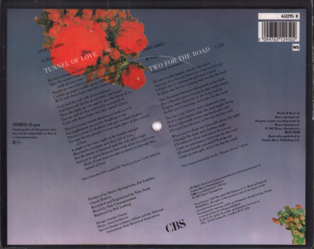 Bruce Springsteen - Tunnel Of Love - 7 Inch