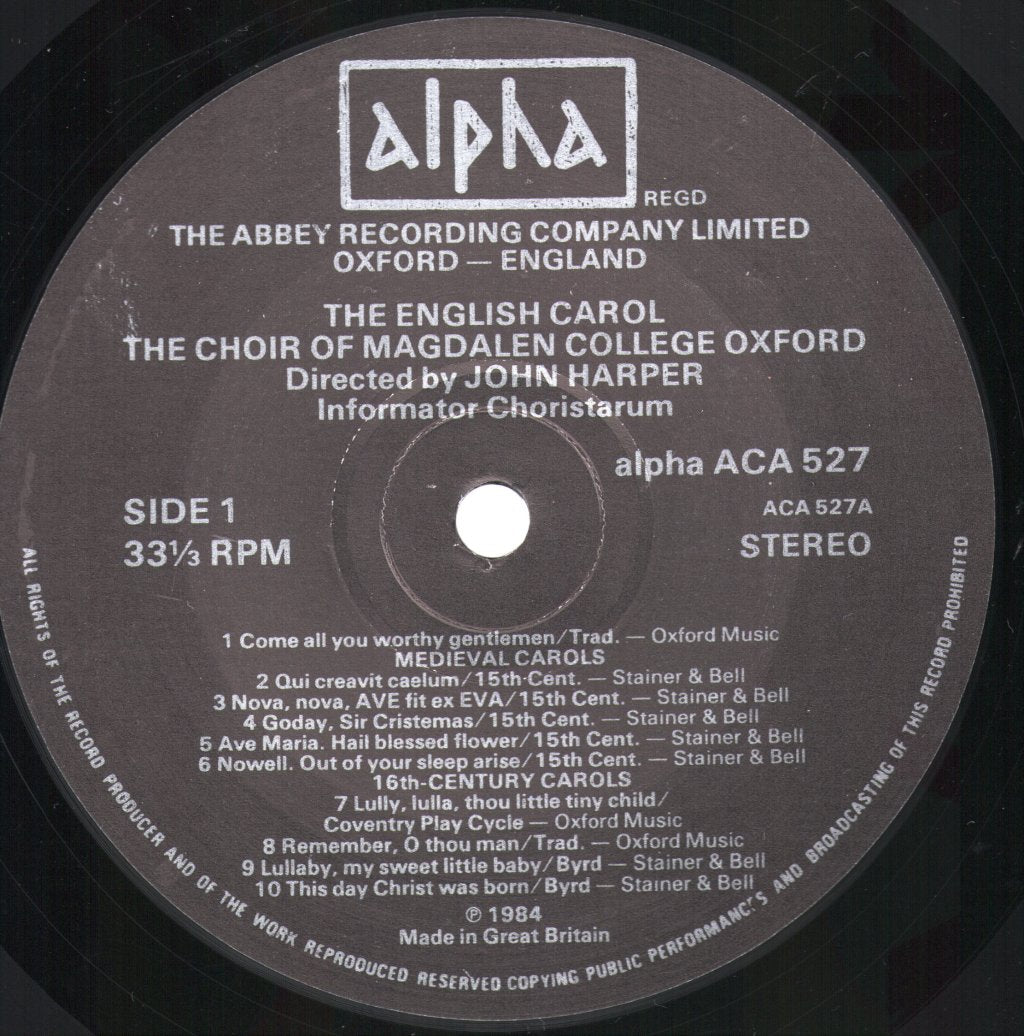 Magdalen College Choir Oxford / John Harper - English Carol - Lp