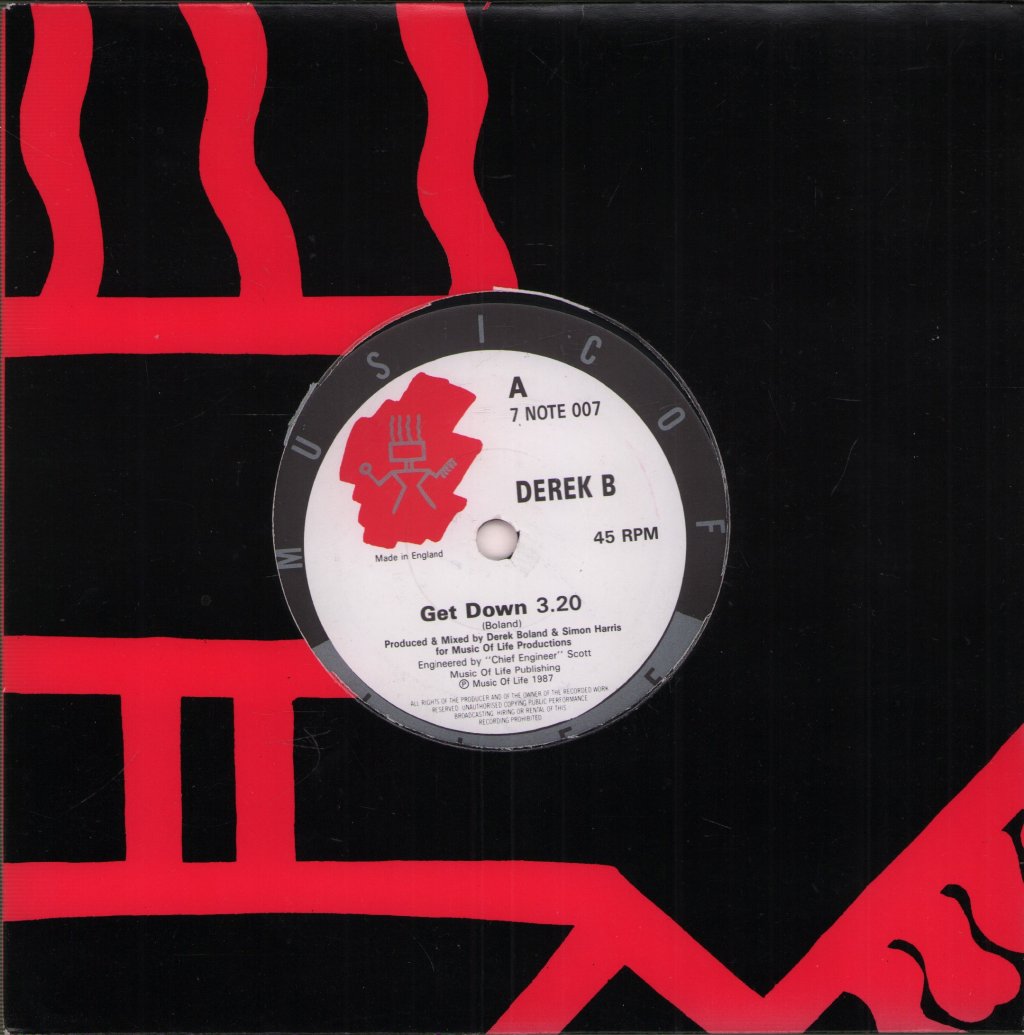 Derek B - Get Down - 7 Inch