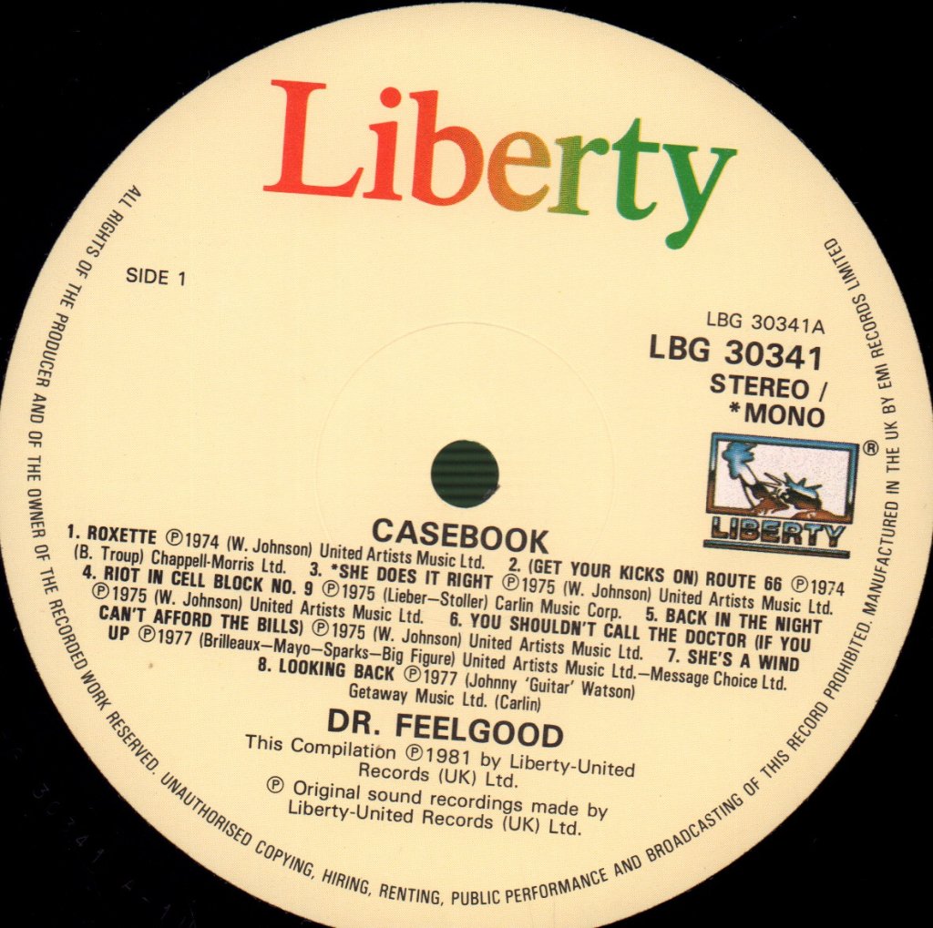 Dr. Feelgood - Casebook - Lp