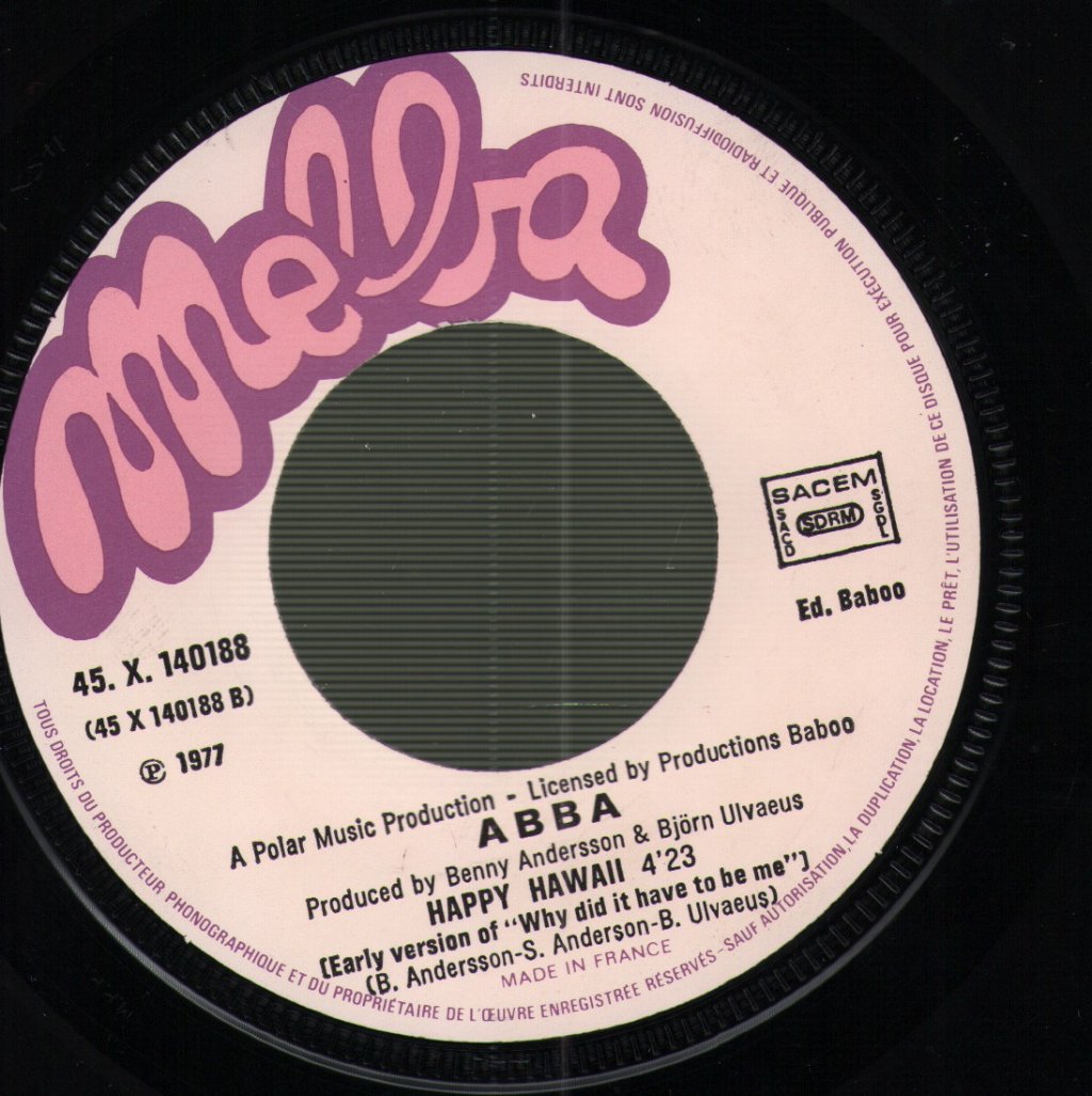 ABBA - Knowing Me, Knowing You / Happy Hawaii - 7 Inch