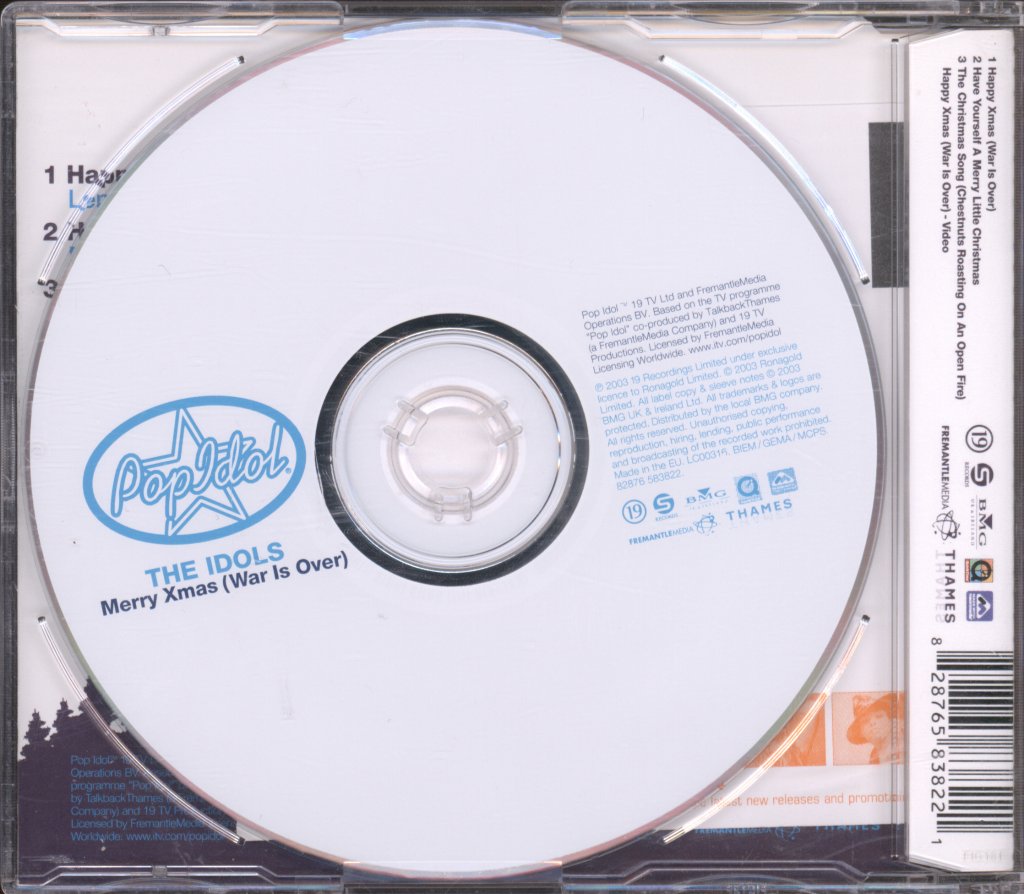 Idols (Pop Idol Finalists) - Happy Xmas War Is Over - Cd