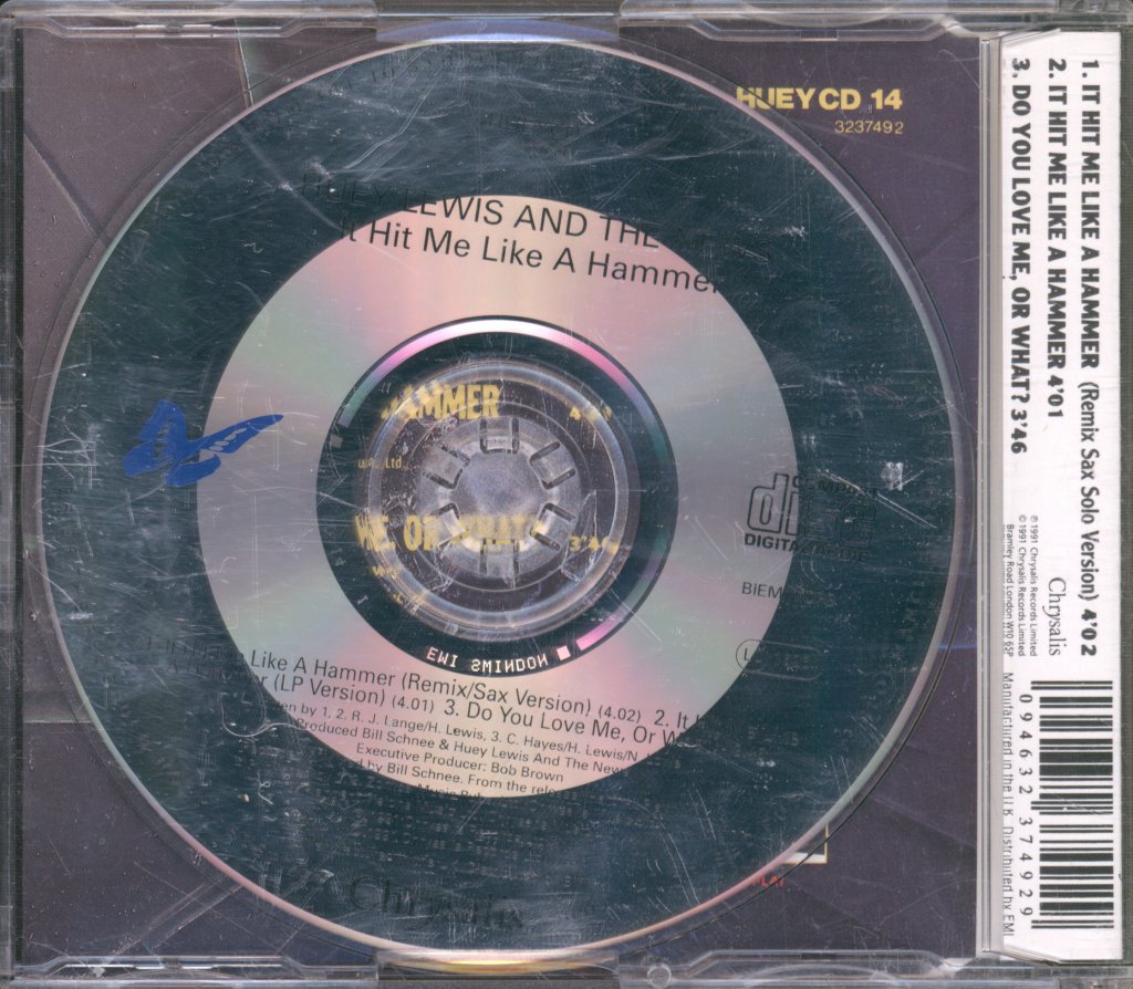 Huey Lewis & The News - It Hit Me Like A Hammer - Cd