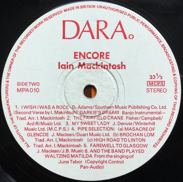 Iain Mackintosh - Encore - Lp
