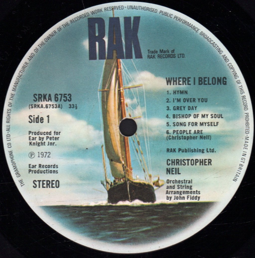 Christopher Neil - Where I Belong - Lp