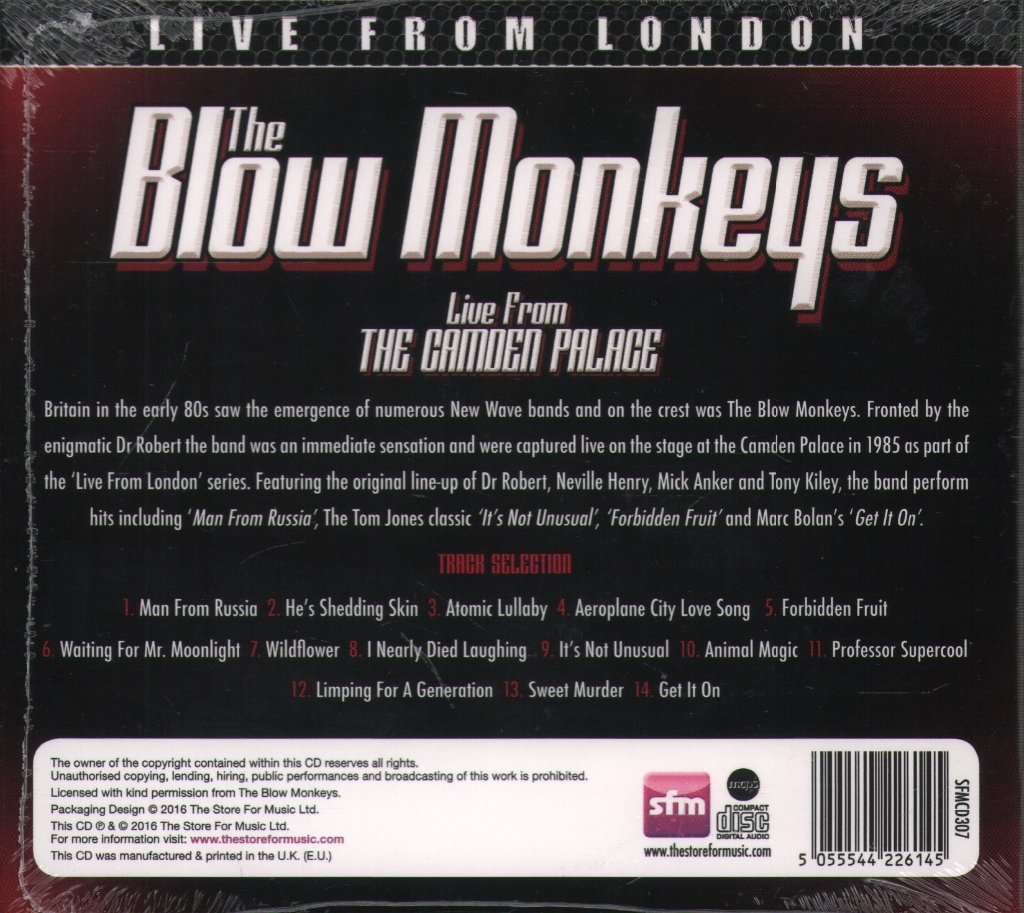 Blow Monkeys - Live From London - Cd