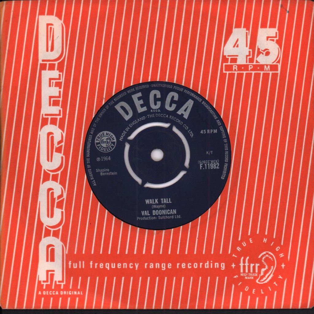 Val Doonican - Walk Tall - 7 Inch