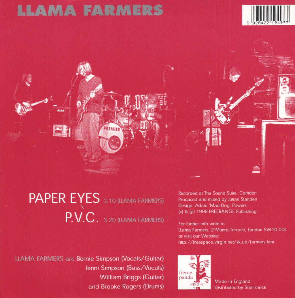 Llama Farmers - Paper Eyes - 7 Inch