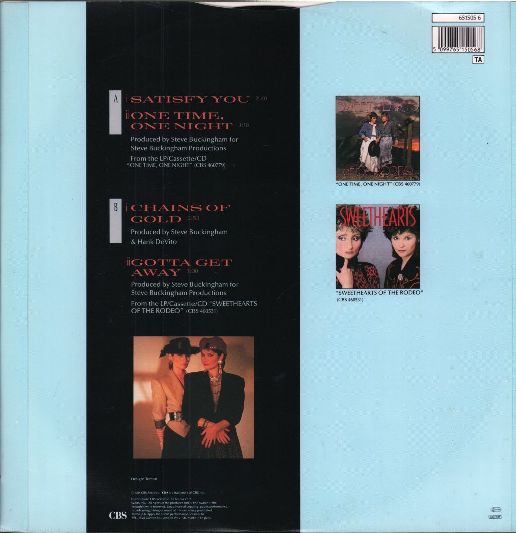 Sweethearts Of The Rodeo - Satisfy You - 12 Inch