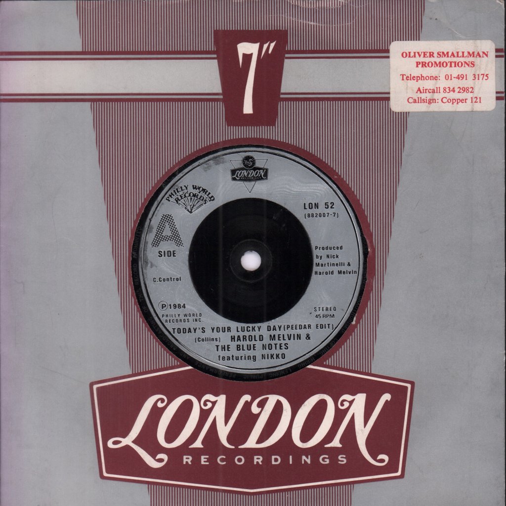 Harold Melvin And The Blue Notes - Today's Your Lucky Day - 7 Inch
